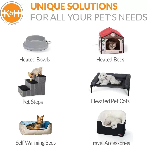 KampH Pet Products Orthopedic Outdoor Heated Dog Bed LectroSoft Gray Small 14 X 18 Inches180L x 140W x 10Th