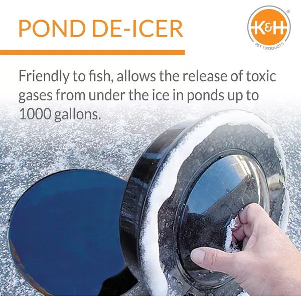 KampH Pet Products ThermoPond 30 Pond Deicer Black 100 WattsDeicer