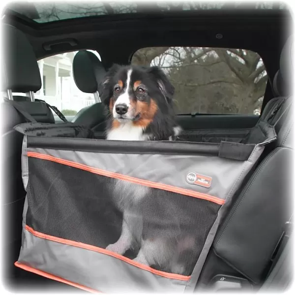 KampH Pet Products Buckle N Go Dog Car Seat for Large Dogs Waterproof Fabric with Breathable Mesh amp Adjustable Dog Seat Belt for Car Dog Hammock for Car Dog Carrier Dog Car Seat Cover  Gray MDLGGray Large 21 X 19 X 19 Inches