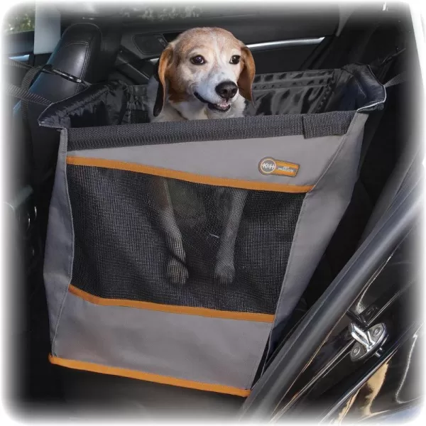 KampH Pet Products Buckle N Go Dog Car Seat for Large Dogs Waterproof Fabric with Breathable Mesh amp Adjustable Dog Seat Belt for Car Dog Hammock for Car Dog Carrier Dog Car Seat Cover  Gray MDLGGray Small 21 X 13 X 19 Inches