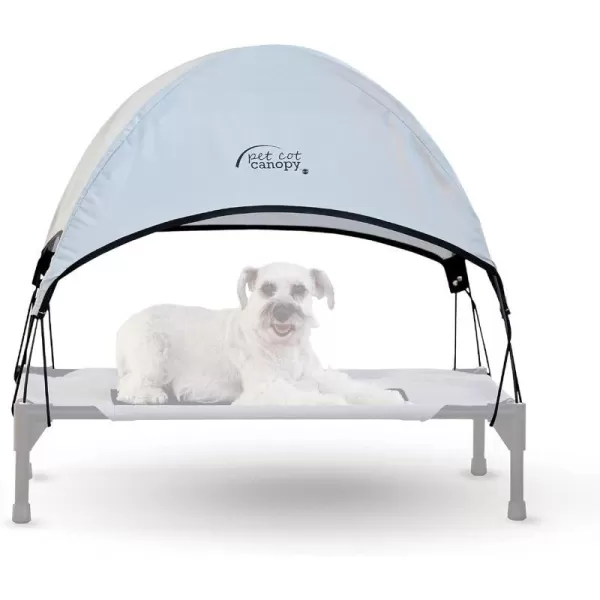 KampH Pet Products Pet Cot Shade Canopy for Elevated Outside Dog Beds Dog Sun Umbrella Canopy for Dog Cots Cots Sold Separately Gray Large 42 X 30 Inches320L x 250W x 230Th Gray