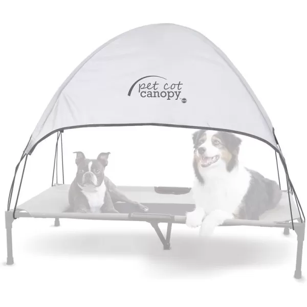 KampH Pet Products Pet Cot Shade Canopy for Elevated Outside Dog Beds Dog Sun Umbrella Canopy for Dog Cots Cots Sold Separately Gray XLarge 50 X 32 InchesKampH Pet Products Pet Cot Shade Canopy for Elevated Outside Dog Beds Dog Sun Umbrella Canopy for Dog Cots Cots Sold Separately Gray XLarge 50 X 32 Inches