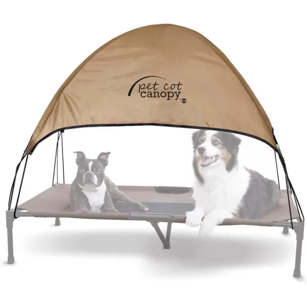 KampH Pet Products Pet Cot Shade Canopy for Elevated Outside Dog Beds Dog Sun Umbrella Canopy for Dog Cots Cots Sold Separately Tan XLarge 50 X 32 InchesKampH Pet Products Pet Cot Shade Canopy for Elevated Outside Dog Beds Dog Sun Umbrella Canopy for Dog Cots Cots Sold Separately Tan XLarge 50 X 32 Inches