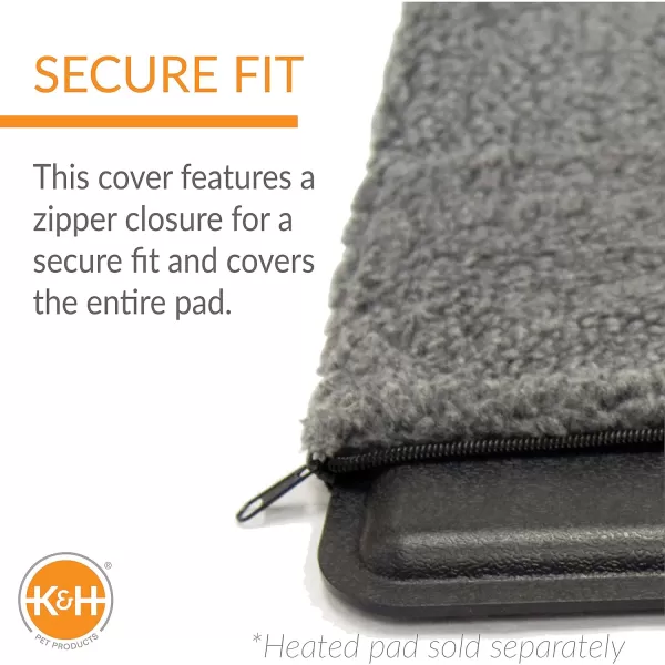 KampH Pet Products LectroKennel Heated Pad Deluxe Cover Pad not included Gray Large 225 X 285 InchesLarge 225 x 285