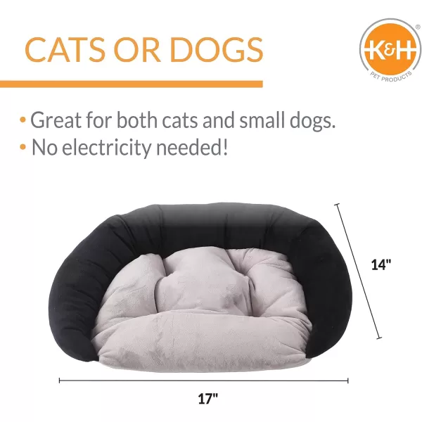KampH Pet Products SelfWarming Bolster Bed Pet Bed GrayBlack 14 x 17BrownBrown 170L x 140W x 50Th