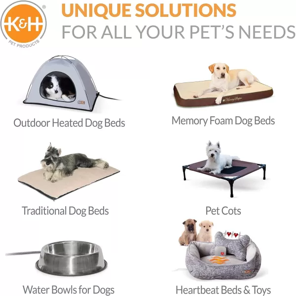 KampH Pet Products SelfWarming Bolster Bed Pet Bed GrayBlack 14 x 17BrownBrown 170L x 140W x 50Th