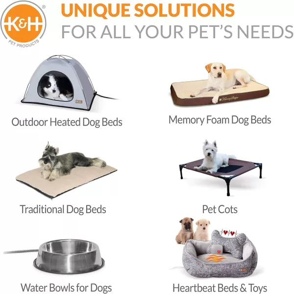 KampH Pet Products ThermoSnuggly Sleeper Heated Pet Bed Large 31 X 24 X 5 Inches SageTan260L x 200W x 50Th Retail Package