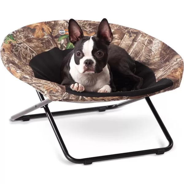 KampH Pet Products Cozy Cot Elevated Pet Bed Dish Chair for Dogs and Cats Machine Washable Gray Large 30 InchesRealtree Edge 240L x 240W x 140Th