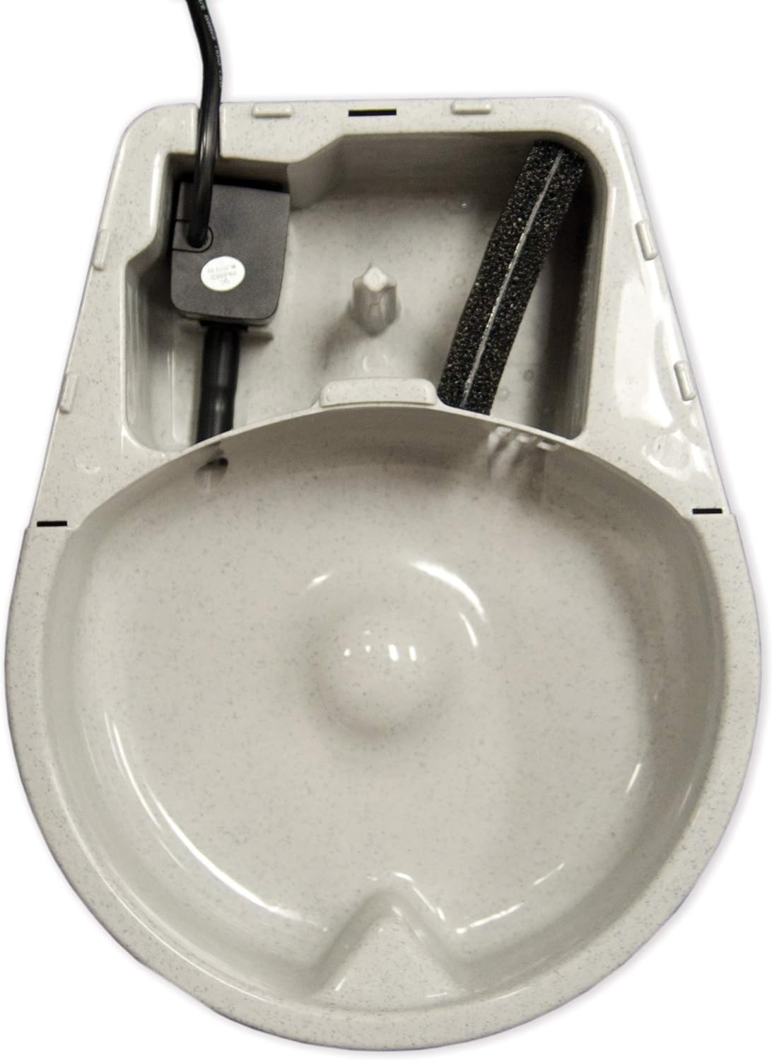 KampH Pet Products CleanFlow Filtered Water Bowl for Cats Granite 80 OuncesCleanflow Cat Bowl 1 filter  3 Replacement Filters