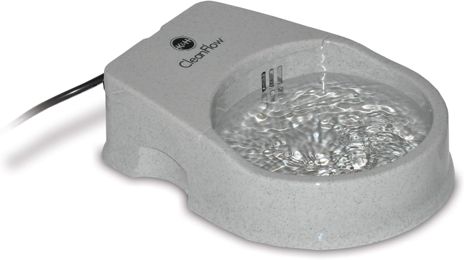 KampH Pet Products CleanFlow Filtered Water Bowl for Cats Granite 80 OuncesCleanflow Cat Bowl 1 filter  3 Replacement Filters