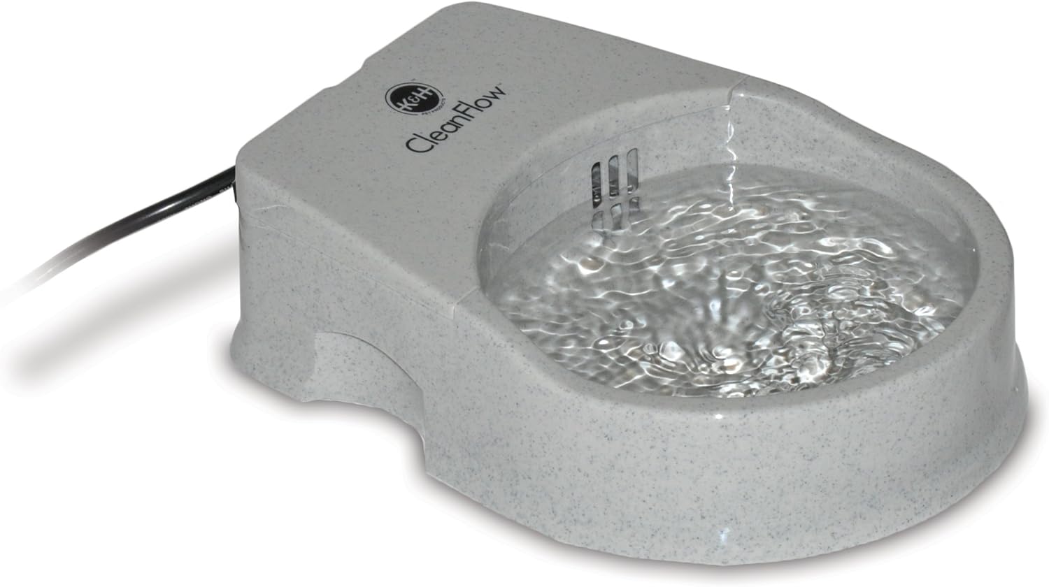 KampH Pet Products CleanFlow Filtered Water Bowl for Cats Granite 80 OuncesCleanflow Cat Bowl 1 filter