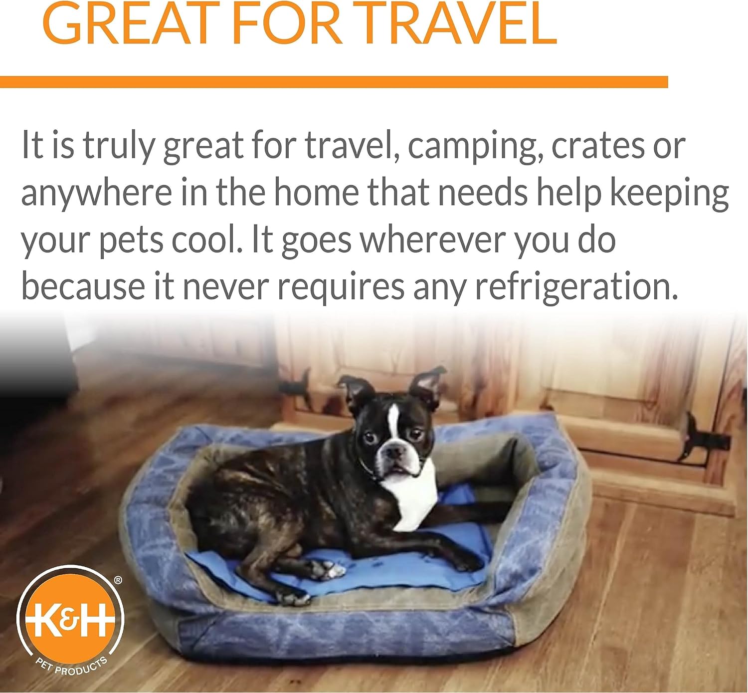 KampampH Pet Products Summer Cooling Mat for Dogs or Cats Outdoor Dog Cooling Mat for Travel Carriers Cooling Pad for Dog thats Easy Carry NonToxic No Gel  Cooling Dog Bed  Blue Large 36quot x 20quot150L x 110W x 10Th