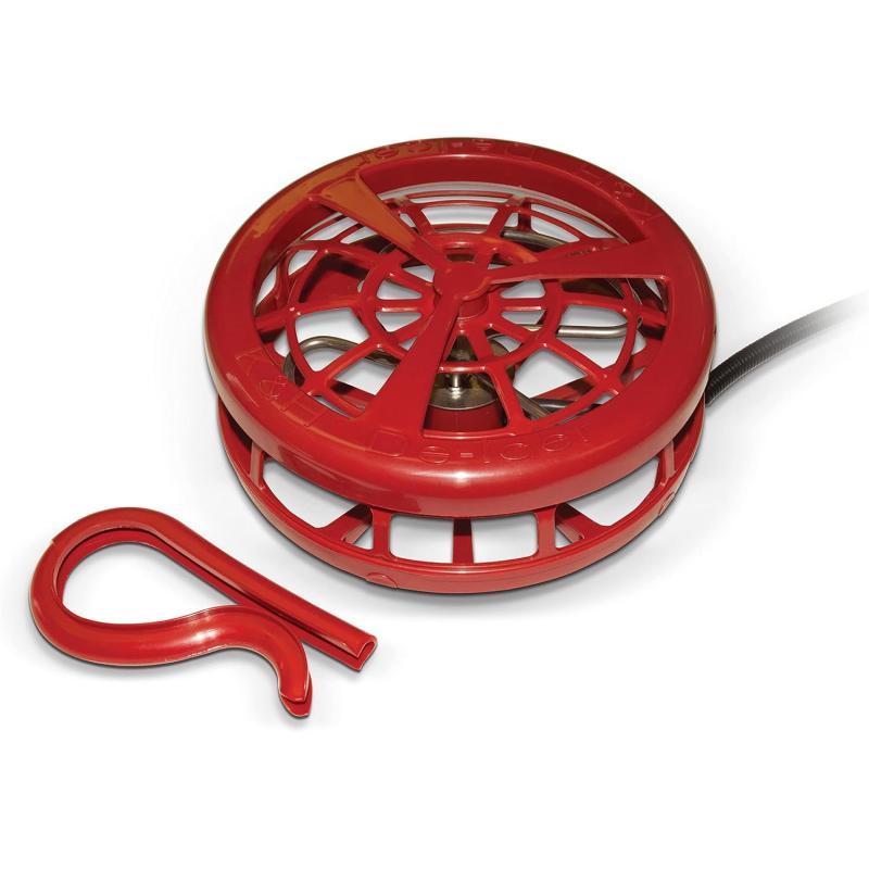 KampH Pet Products Ultimate Stock Tank Deicer w Cord Clip Water Trough Heater for Horses Cattle and Livestock Floating and Submersible Tank Heater Red 1500 Watts1000 Watts Tank Deicer