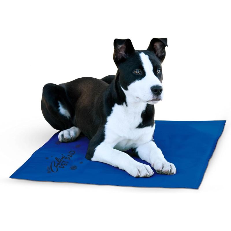 KampampH Pet Products Summer Cooling Mat for Dogs or Cats Outdoor Dog Cooling Mat for Travel Carriers Cooling Pad for Dog thats Easy Carry NonToxic No Gel  Cooling Dog Bed  Blue Large 36quot x 20quot360L x 200W x 10Th