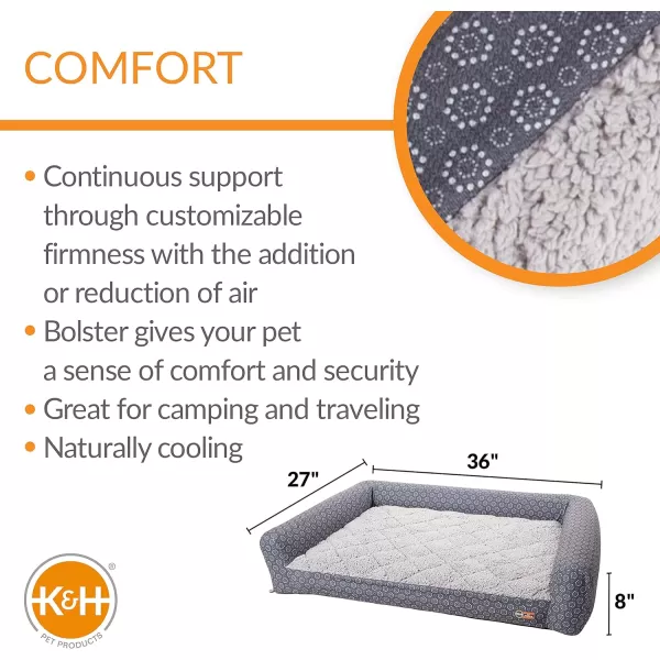 KampH Pet Products Air Sofa Inflatable Dog Bed Lightweight Air Mattress Pet Bed IndoorOutdoor Bed for Seniors Camping Travel and More GrayGeo Flower Medium 27 X 36 InchesKampH Pet Products Air Sofa Inflatable Dog Bed Lightweight Air Mattress Pet Bed IndoorOutdoor Bed for Seniors Camping Travel and More GrayGeo Flower Medium 27 X 36 Inches