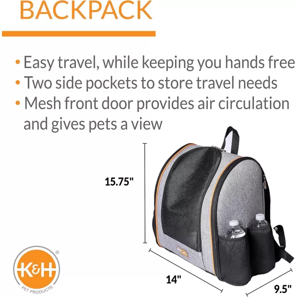 KampH Pet Products Backpack Pet Carrier Gray 14 X 95 X 1575 InchesKampH Pet Products Backpack Pet Carrier Gray 14 X 95 X 1575 Inches