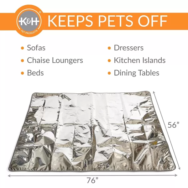 KampH Pet Products Cat Deterrent Mat for Pets Cat Repellent for Indoor Cats Guards amp Keeps Pets of Furniture Counters Christmas Trees Plants  Scats Cats Away Instantly  Silver 72 X 56 InchesKampH Pet Products Cat Deterrent Mat for Pets Cat Repellent for Indoor Cats Guards amp Keeps Pets of Furniture Counters Christmas Trees Plants  Scats Cats Away Instantly  Silver 72 X 56 Inches