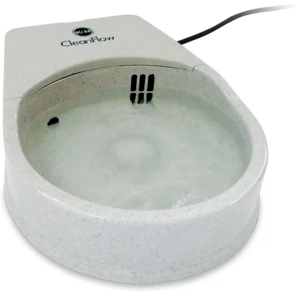 KampH Pet Products CleanFlow Filtered Water Bowl for Cats Granite 80 OuncesCleanflow Cat Bowl 1 filter  3 Replacement Filters