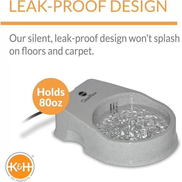 KampH Pet Products CleanFlow Filtered Water Bowl for Cats Granite 80 OuncesCleanflow Cat Bowl 1 filter