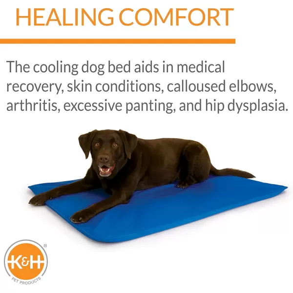 KampH Pet Products Cool Bed III Dog Cooling Mat Cooling Dog Beds for Medium Dogs Dog Cooling Mat for Dog Carrier Outdoor Dog Bed Cooling Pad for Dog Pet Cooling Mat  Blue Medium 22 X 32 Inches440L x 320W x 20Th Cool Bed III