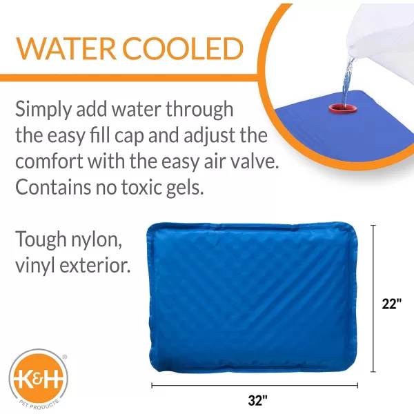 KampH Pet Products Coolin Comfort Bed Orthopedic Dog Cooling Mat Cooling Mat for Dogs and Cats Cooling Dog Bed for Medium Dogs  Blue Medium 22 X 32 Inches320L x 220W x 20Th