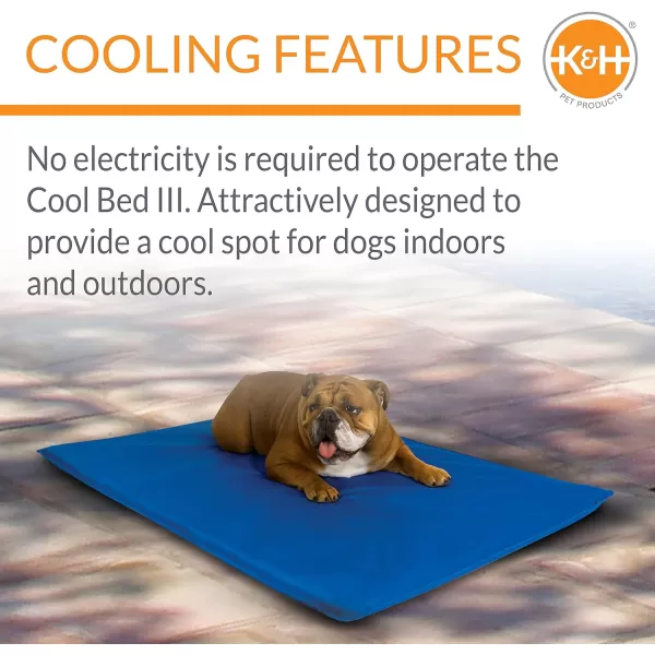 KampH Pet Products Coolin Pet Bowl Cooling Dog Bowl Pet Water Dish for Large Medium Small Breed Dogs amp Cats IndoorOutdoor Insulated Ice Cold Dog Bowl  Cooler Blue 96 Ounces96 Ounces Bed  Bowl