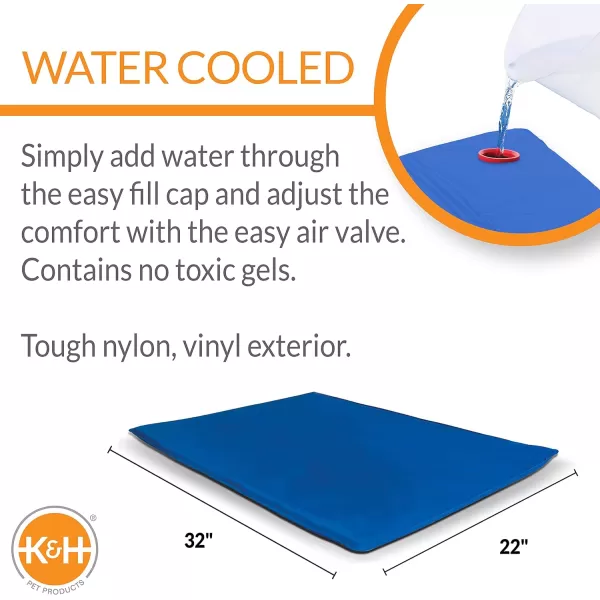 KampH Pet Products Coolin Pet Bowl Cooling Dog Bowl Pet Water Dish for Large Medium Small Breed Dogs amp Cats IndoorOutdoor Insulated Ice Cold Dog Bowl  Cooler Blue 96 Ounces96 Ounces Bed  Bowl