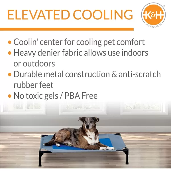 KampH Pet Products Coolin Pet Cot Large and Original All Weather Large Cot CoverCooling Cot 420L x 300W x 70Th