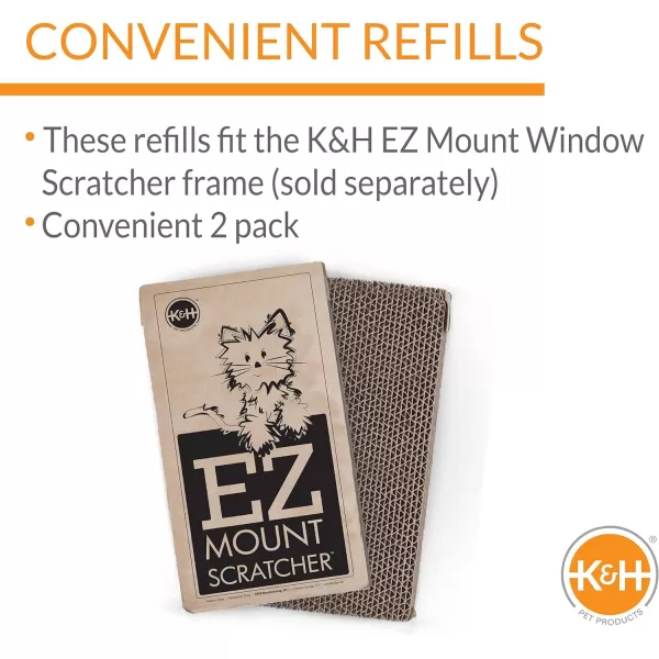 KampH Pet Products EZ Mount Window Cat Scratcher REFILL Cardboard 5 X 10 Inches  Fits KampH Cat Scratcher that Mounts to Virtually Any Smooth Surface Refill ONLY  Frame sold separatelyKampH Pet Products EZ Mount Window Cat Scratcher REFILL Cardboard 5 X 10 Inches  Fits KampH Cat Scratcher that Mounts to Virtually Any Smooth Surface Refill ONLY  Frame sold separately