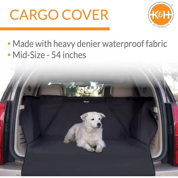 KampH Pet Products Economy Cargo Cover Black 54 Inches StandardMidSize VehicleBlack