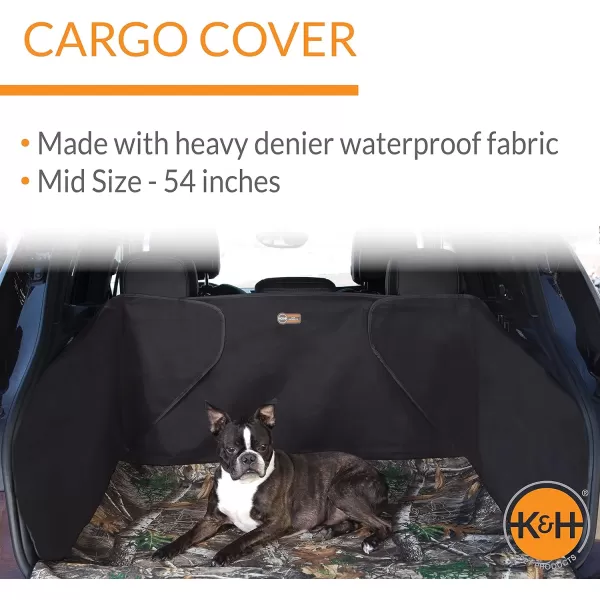 KampH Pet Products Economy Cargo Cover Black 54 Inches StandardMidSize VehicleRealtree Edge Camo