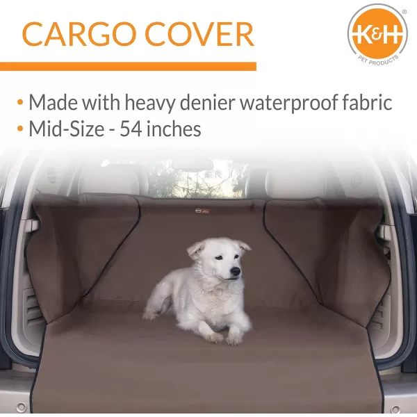 KampH Pet Products Economy Cargo Cover Black 54 Inches StandardMidSize VehicleTan