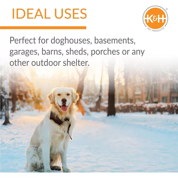 KampH Pet Products Heated LectroKennel Outdoor Dog Pad Waterproof Dog and Cat Heating Pad Kennel Warming Mat Pet Warmer for Outside Animals Anti Chew Cord Black Medium 165 X 225 InchesMedium 165 x 225 in Pad  Deluxe Cover