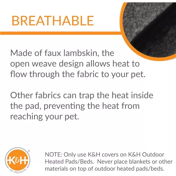 KampH Pet Products Heated LectroKennel Outdoor Dog Pad Waterproof Dog and Cat Heating Pad Kennel Warming Mat Pet Warmer for Outside Animals Anti Chew Cord Black Medium 165 X 225 InchesMedium 165 x 225 in Pad  Deluxe Cover
