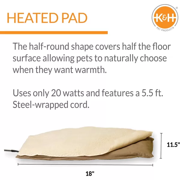 KampH Pet Products Heated LectroSoft Igloo Style Dog Bed Outdoor Dog Bed for Doghouse Orthopedic Warming Pet Pad Outdoor Heated Pad for Pets Heated Outside Dog amp Cat Bed Medium 145 X 24 Inches180L x 120W x 20Th Recyclable Box