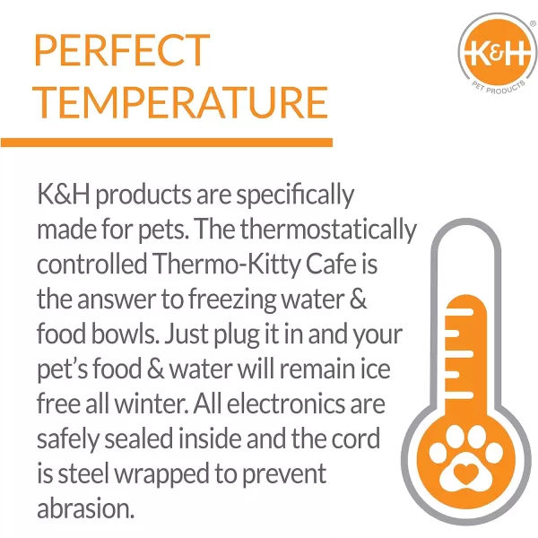 KampH Pet Products Heated ThermoKitty Caf Outdoor Heated Cat Bowls Feral Cat Feeding Station  No More Frozen Food or WaterKampH Pet Products Heated ThermoKitty Caf Outdoor Heated Cat Bowls Feral Cat Feeding Station  No More Frozen Food or Water