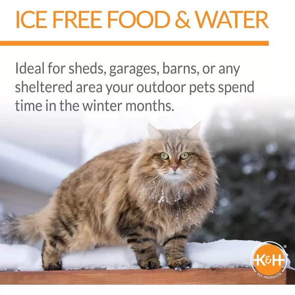 KampH Pet Products Heated ThermoKitty Caf Outdoor Heated Cat Bowls Feral Cat Feeding Station  No More Frozen Food or WaterKampH Pet Products Heated ThermoKitty Caf Outdoor Heated Cat Bowls Feral Cat Feeding Station  No More Frozen Food or Water