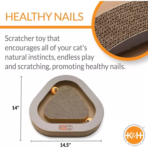 KampH Pet Products Kitty Tippy Triangle Cat Scratcher Cardboard Interactive Cat Toy 145 x 14KampH Pet Products Kitty Tippy Triangle Cat Scratcher Cardboard Interactive Cat Toy 145 x 14