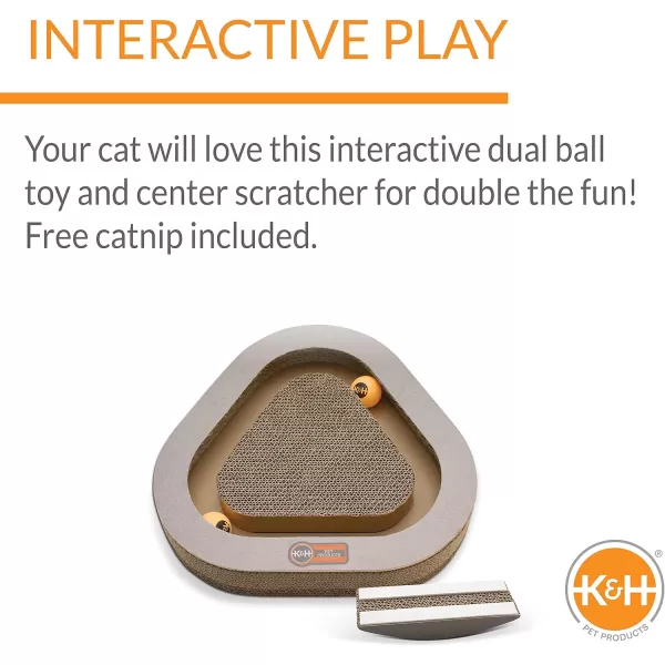 KampH Pet Products Kitty Tippy Triangle Cat Scratcher Cardboard Interactive Cat Toy 145 x 14KampH Pet Products Kitty Tippy Triangle Cat Scratcher Cardboard Interactive Cat Toy 145 x 14