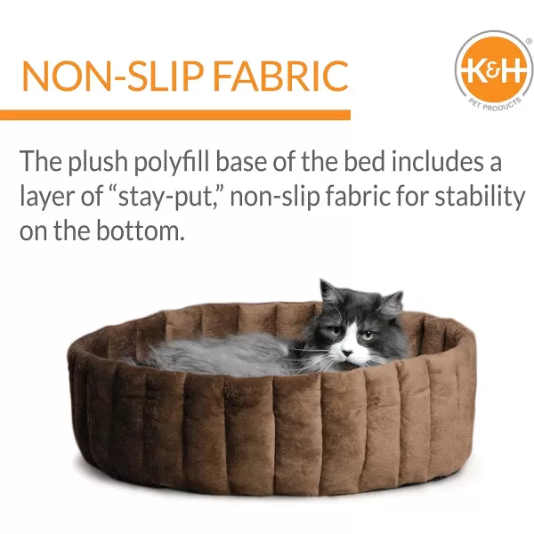 KampH Pet Products Lazy Cup Machine Washable Pet Bed For Cats or Dogs Large 20 Inches TanMocha200L x 200W x 70Th TanMocha