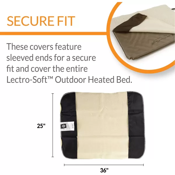 KampH Pet Products LectroSoft Outdoor Heated Pad Replacement Cover Fleece Small 14 X 18Large 25 X 36 Inches