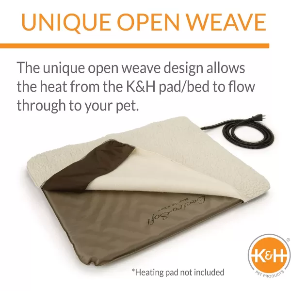 KampH Pet Products LectroSoft Outdoor Heated Pad Replacement Cover Fleece Small 14 X 18Medium 19 X 24 Inches