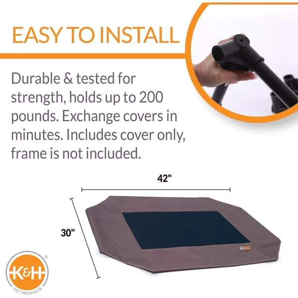 KampH Pet Products Original Pet Cot Replacement Cover Cot Sold Separately  ChocolateBlack Mesh Medium 25 X 32 InchesChocolateBlack Mesh Large 30 x 42 Inches