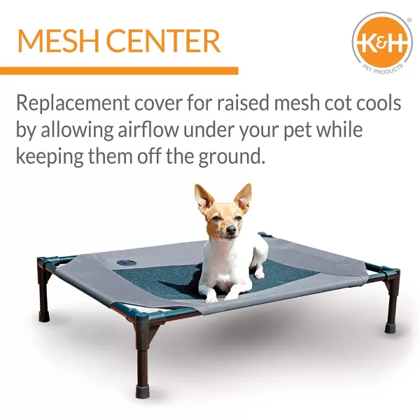 KampH Pet Products Original Pet Cot Replacement Cover Cot Sold Separately  ChocolateBlack Mesh Medium 25 X 32 InchesGrayBlack Mesh Large 30 x 42 Inches