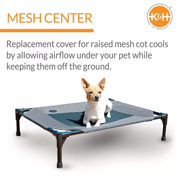 KampH Pet Products Original Pet Cot Replacement Cover Cot Sold Separately  ChocolateBlack Mesh Medium 25 X 32 InchesGrayBlack Mesh Medium 25 x 32 Inches