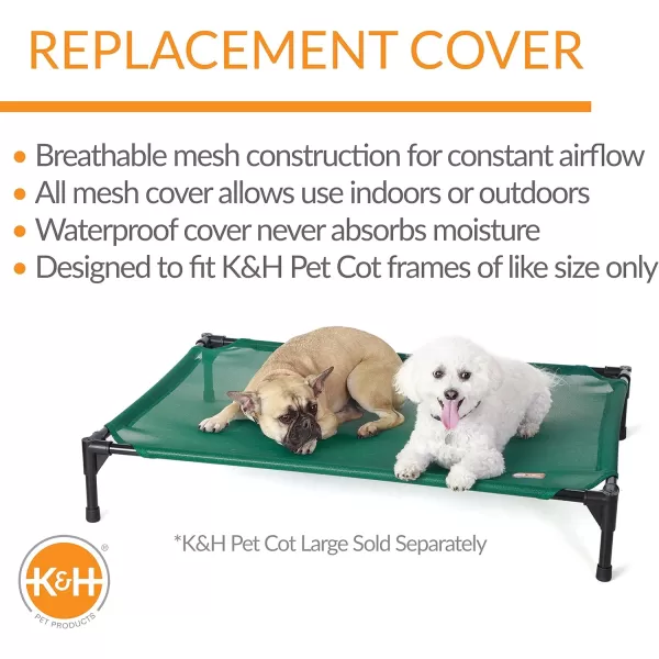 KampH Pet Products Original Pet Cot Replacement Cover Cot Sold Separately  ChocolateBlack Mesh Medium 25 X 32 InchesGreen All Season Mesh Large 30 X 42 Inches