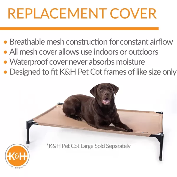 KampH Pet Products Original Pet Cot Replacement Cover Cot Sold Separately  ChocolateBlack Mesh Medium 25 X 32 InchesTan All Season Mesh Large 30 X 42 Inches