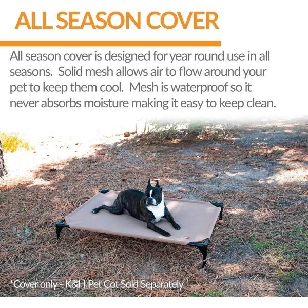 KampH Pet Products Original Pet Cot Replacement Cover Cot Sold Separately  ChocolateBlack Mesh Medium 25 X 32 InchesTan All Season Mesh Medium 25 X 32 Inches