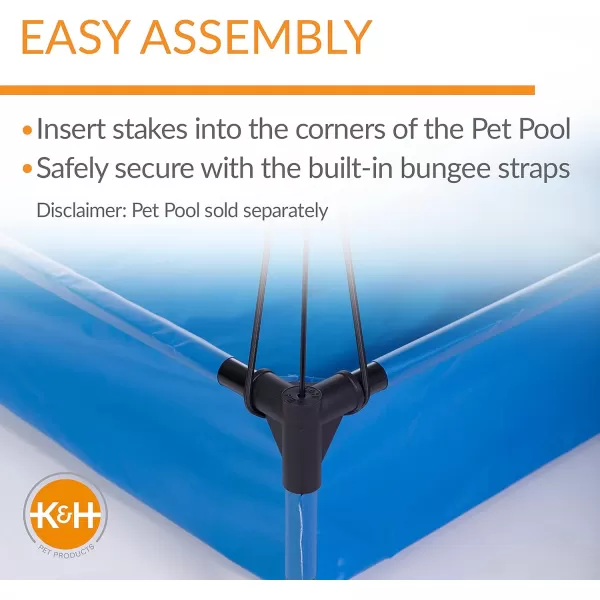 KampH Pet Products Portable Dog Pool amp Pet Bath for Dogs and Puppies Swimming Pool for Small and Medium Dogs Heavy Duty Plastic Wading Pet Pool with Drain Medium 25 X 32 X 7 InchesPool Canopy XLarge 32 X 50 Inches