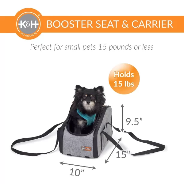 KampH Pet Products Portable Pet Console Booster Dog Car Seat Light Gray 10 X 15 X 95 InchesKampH Pet Products Portable Pet Console Booster Dog Car Seat Light Gray 10 X 15 X 95 Inches